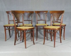 Pamono Caned Chairs by Michael Thonet for Gebrüder Thonet, Set of 6 Hot