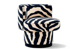 Pamono Caos Accent Chair in Zebra Furry Velvet from Moanne Outlet