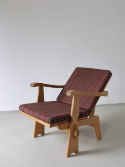 Pamono Carved Pine Lounge Chairs, Scandinavia, 1970s, Set of 2 New