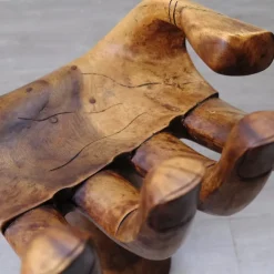 Pamono Carved Wooden Sculpture Chair in the Shape of a Hand, 1980s Sale