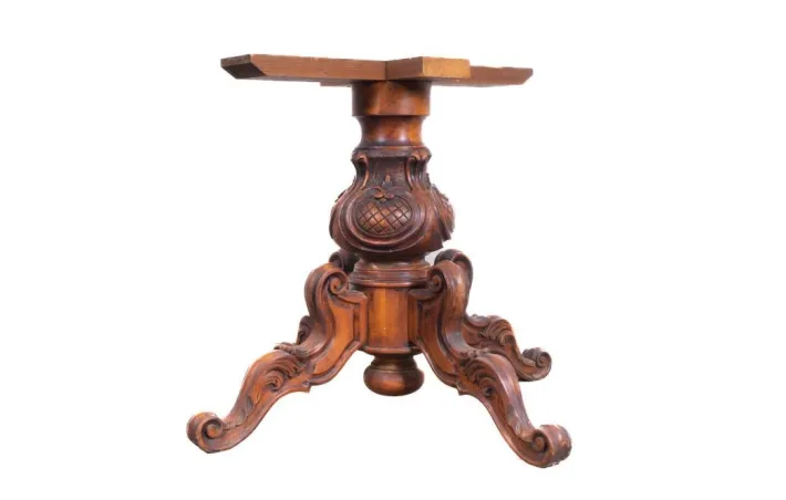Pamono Carved Wooden Table Base Discount