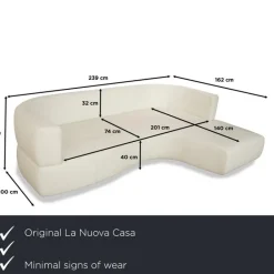 Pamono Casa Leather Corner Sofa from La Nuova Online