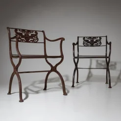 Pamono Cast Iron Garden Chairs after Karl Friedrich Schinkel from Lauchhammer Foundry, 20th Century, Set of 2 Best