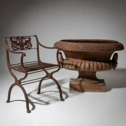 Pamono Cast Iron Garden Chairs after Karl Friedrich Schinkel from Lauchhammer Foundry, 20th Century, Set of 2 Best