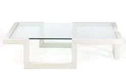 Pamono Castile Coffee Table in Sandstone with Inset Glass by Joaquín Moll for Meddel Discount