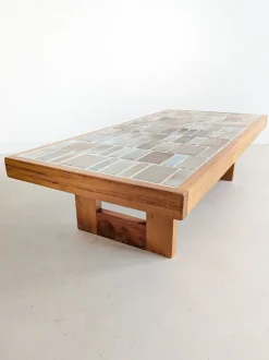 Pamono Ceramic Coffee Table from Maison Regain, 1970s Online