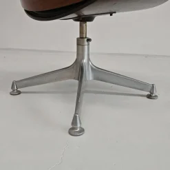 Pamono Chair in Black Eco-Leather and Walnut from Mim Roma, 1960s New