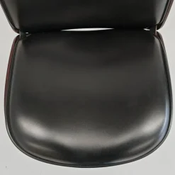 Pamono Chair in Black Eco-Leather and Walnut from Mim Roma, 1960s New