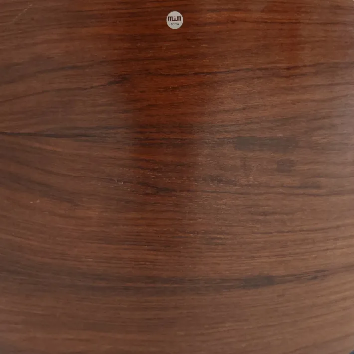 Pamono Chair in Black Eco-Leather and Walnut from Mim Roma, 1960s New