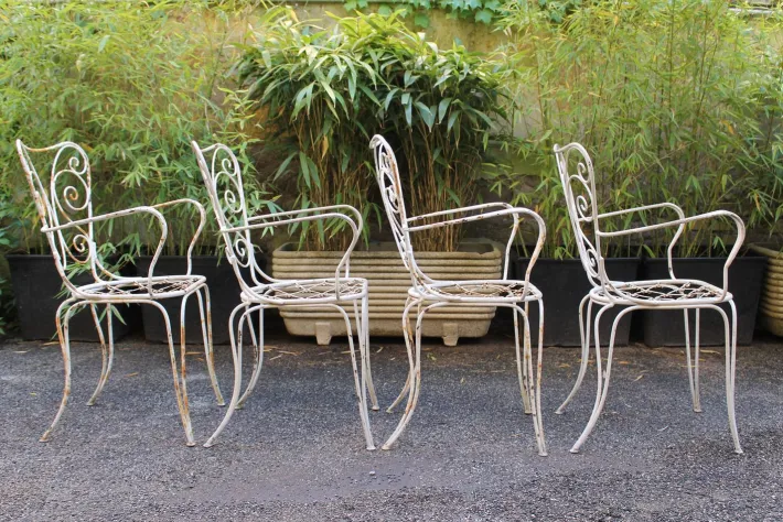 Pamono Chairs Garden Lio Carminati / Bridges to Home & Garden, Italy, in 1950, Set of 4 From Casa E Giardino Best