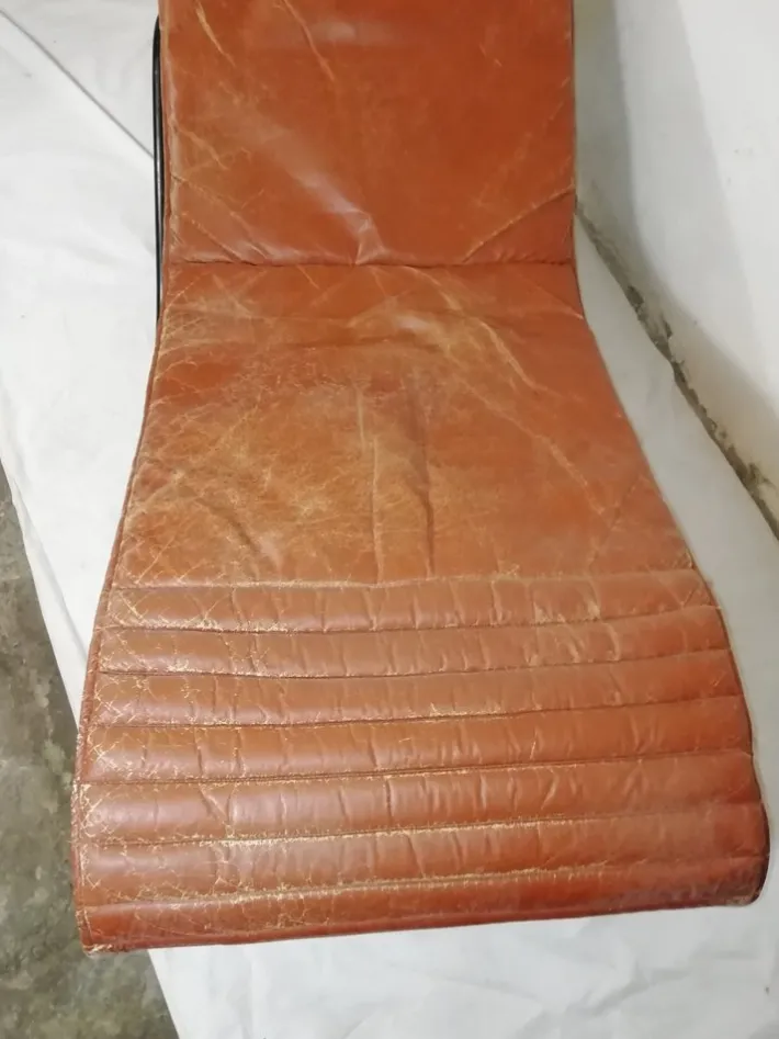 Pamono Chaise Longue in Chromed Metal & Brass Leather, Italy, 1960s Discount