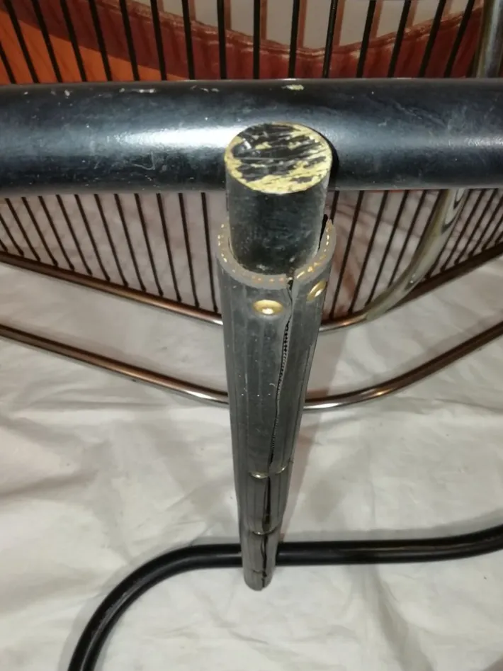 Pamono Chaise Longue in Chromed Metal & Brass Leather, Italy, 1960s Discount