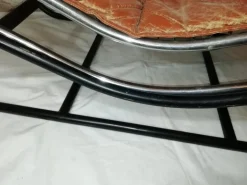 Pamono Chaise Longue in Chromed Metal & Brass Leather, Italy, 1960s Discount