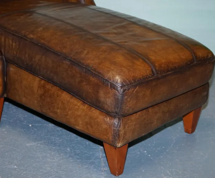 Pamono Chaise Lounge in Hand Dyed Leather New