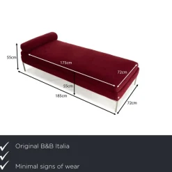 Pamono Charles Fabric Lounger in Red from B&b Italia / C&b Italia Outlet