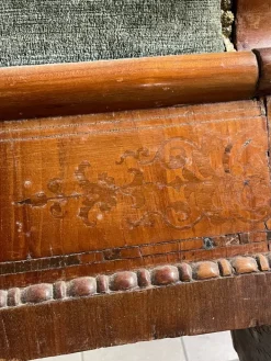 Pamono Charles X Daybed in Wood and Fabric Clearance