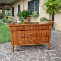 Pamono Charles X Faenza Walnut Chest of Drawers, 1810 New