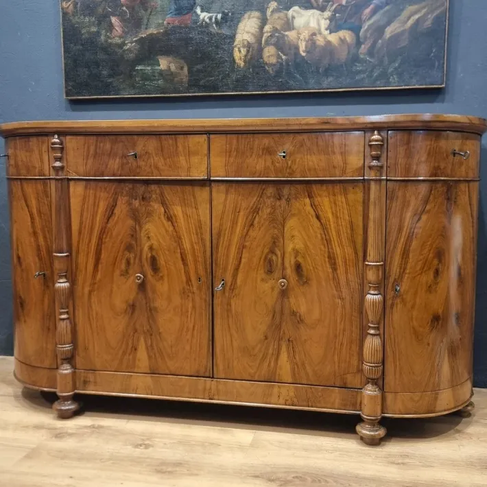 Pamono Charles X Walnut Sideboard, 1820s Best