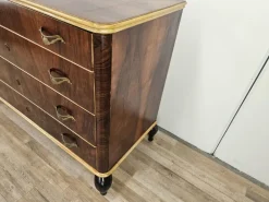 Pamono Chest of Drawers in Mahogany and Maple with Lacquered Feet, 1950 Outlet
