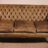 Pamono Chesterfield 3-Seater Sofa in Light Olive Leather, 1930s Clearance