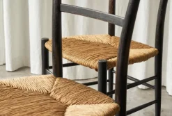 Pamono Chiavari Chairs in Ebonized Wood and Straw by Gio Ponti for Fratelli Spinetto, Italy, 1940s, Set of 4 Sale