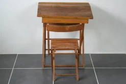 Pamono Child Desk Set & Folding Chair, Set of 2 New