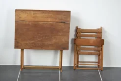 Pamono Child Desk Set & Folding Chair, Set of 2 New