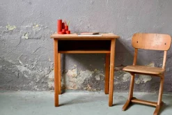 Pamono Childrens Desk & School Chair, 1950s, Set of 2 New
