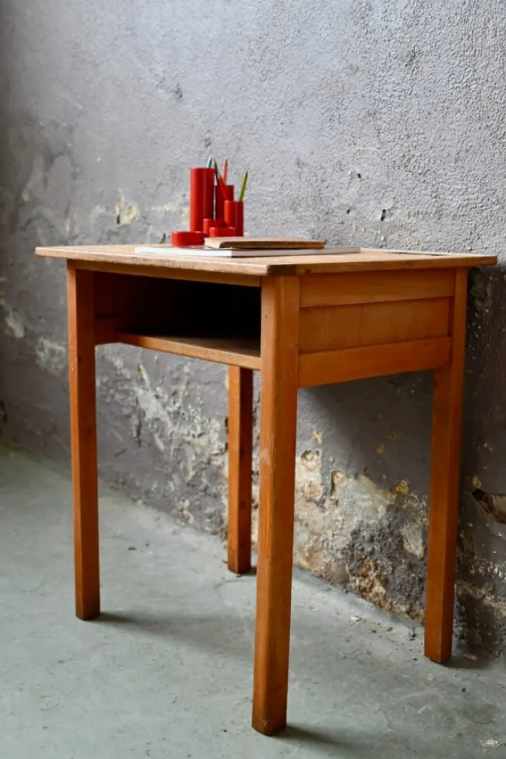 Pamono Childrens Desk & School Chair, 1950s, Set of 2 New