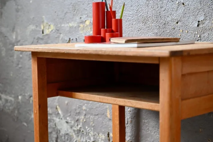 Pamono Childrens Desk & School Chair, 1950s, Set of 2 New