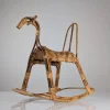 Pamono Childrens Rocking Horse in Bamboo and Rattan, 1960s