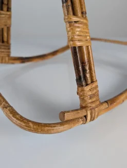 Pamono Childrens Rocking Horse in Bamboo and Rattan, 1960s