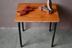 Pamono Children's School Desks, France, 1950s, Set of 2