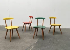 Pamono Children's Table & Chairs Set by Karla Drabsch for Kleid & Raum, 1950s, Set of 5 New