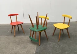 Pamono Children's Table & Chairs Set by Karla Drabsch for Kleid & Raum, 1950s, Set of 5 New