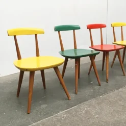 Pamono Children's Table & Chairs Set by Karla Drabsch for Kleid & Raum, 1950s, Set of 5 New