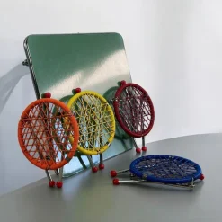 Pamono Children's Table with Colourful Folding Chairs, 1960s, Set of 5 Sale