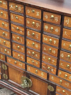 Pamono Chinese Apothecary Cabinet in Brass Clearance