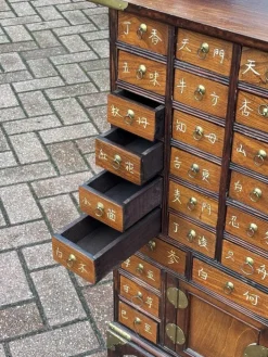 Pamono Chinese Apothecary Cabinet in Brass Clearance