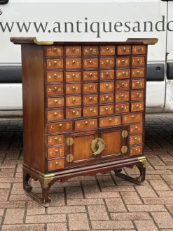 Pamono Chinese Apothecary Cabinet in Brass Clearance