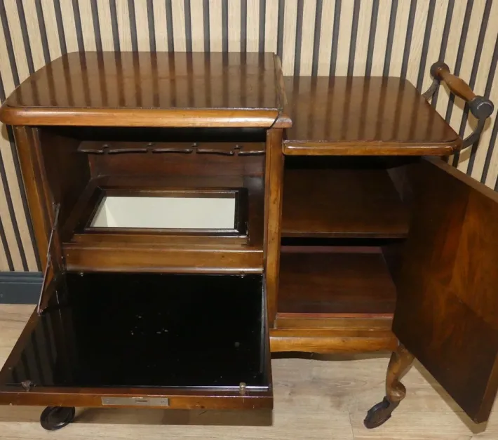 Pamono Chippendale Style Bar Cart, 1960s New