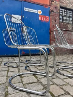 Pamono Chrome Cantilever Chair by Gastone Rinaldi Best