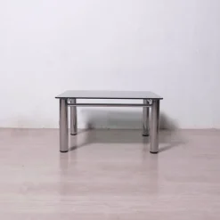 Pamono Chromed Metal and Smoked Glass Coffee Table, 1970s Hot