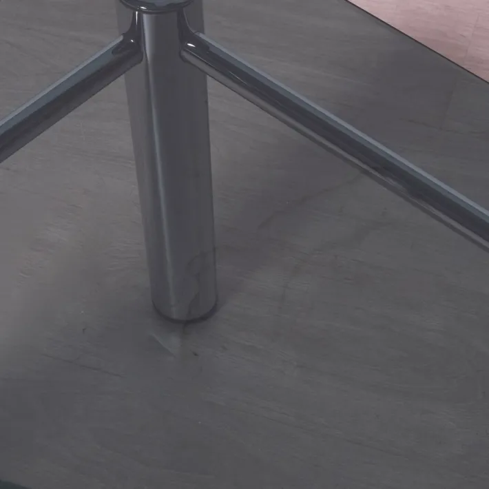 Pamono Chromed Metal and Smoked Glass Coffee Table, 1970s Hot