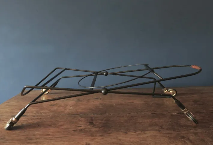 Pamono Circular Teak and Metal Folding Serving Trolley from Ary Fanerprodukter, Sweden, 1960s Sale