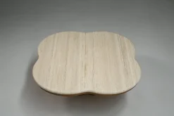 Pamono Clover Travertine Coffee Table, Italy, 1970s Online