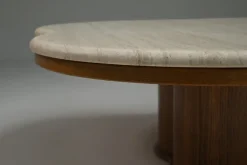 Pamono Clover Travertine Coffee Table, Italy, 1970s Online