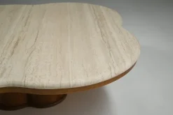 Pamono Clover Travertine Coffee Table, Italy, 1970s Online