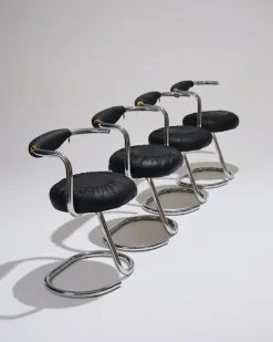 Pamono Cobra Chairs by Giotto Stoppino, 1970s, Set of 4 Hot