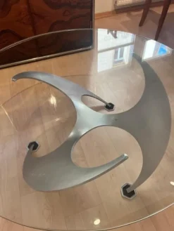 Pamono Coffee Table in Aluminum and Glass by Knut Hesterberg for Ronald Schmitt, Germany, 1960s